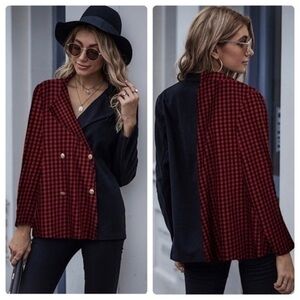 NWOT Buffalo plaid Double breasted blazer